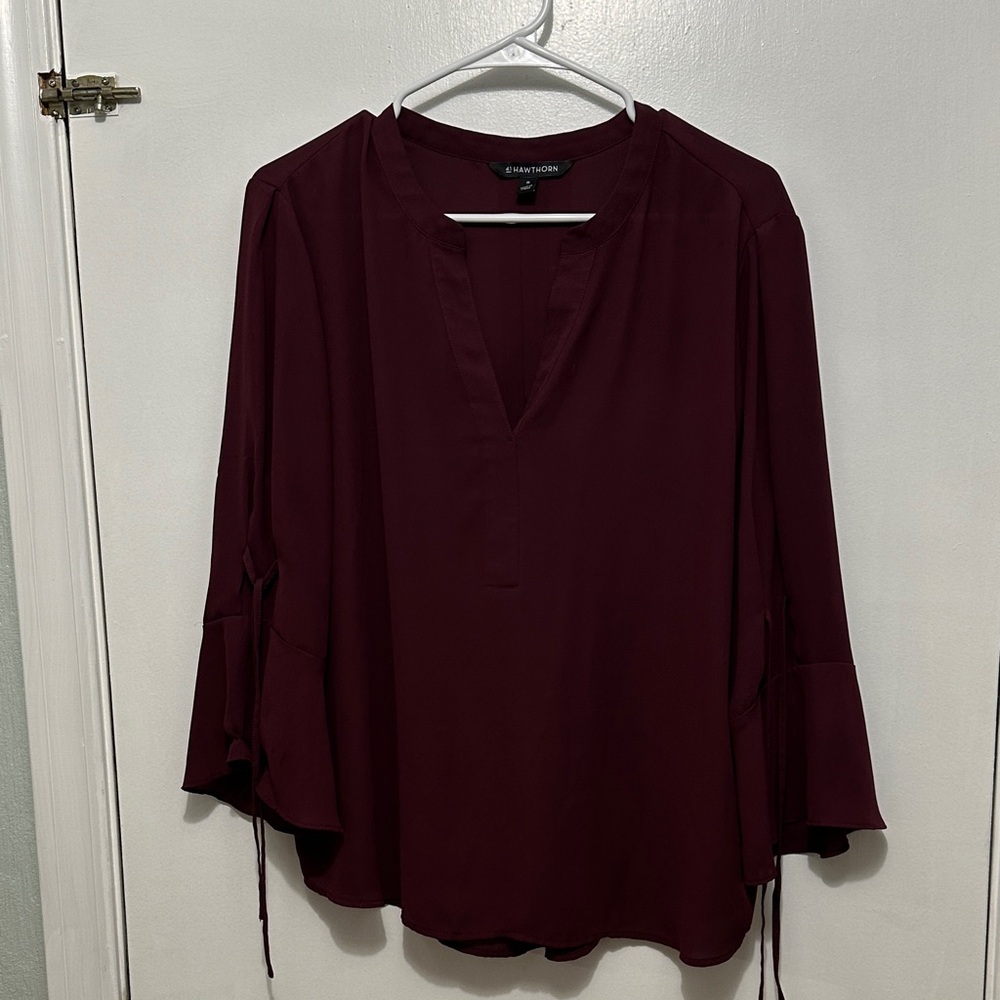 41 Hawthorn Rich Burgundy Blouse